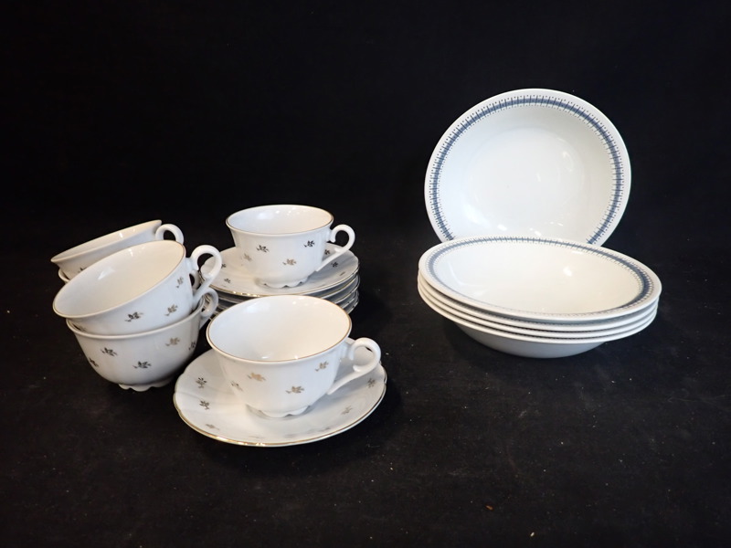 6 st TEKOPPAR + 5 st DJUPA "Sture" Rörstrand