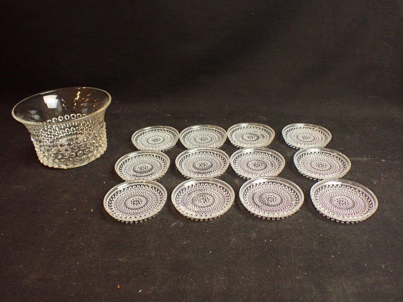 SKÅL Nuutajärvi + GLASUNDERLÄGG Oiva Toikka, Iittala