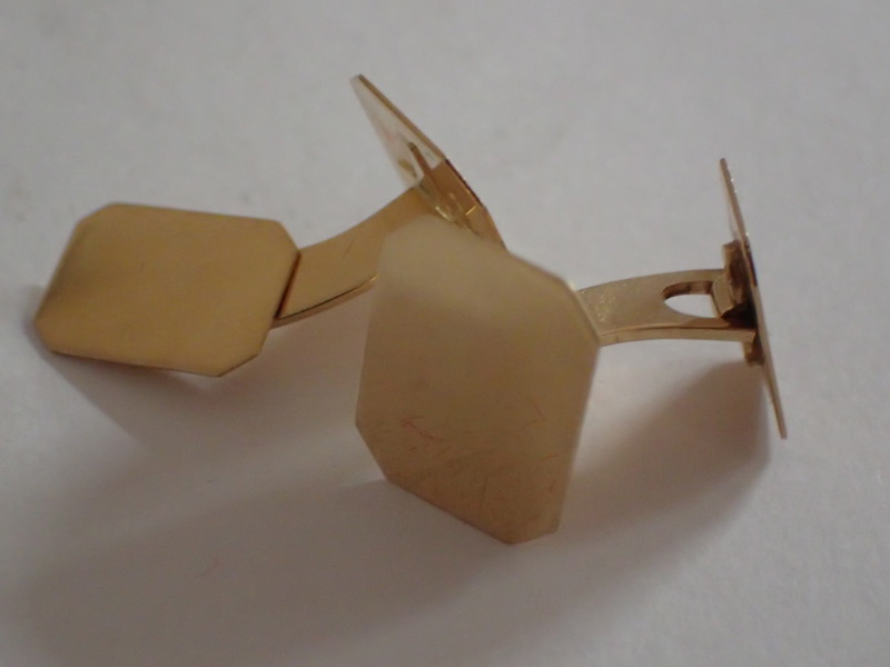 Manschettknappar 18k   vikt:4,6gr