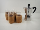 Bialetti KAFFEBRYGGARE + 6 st KAFFEGLAS