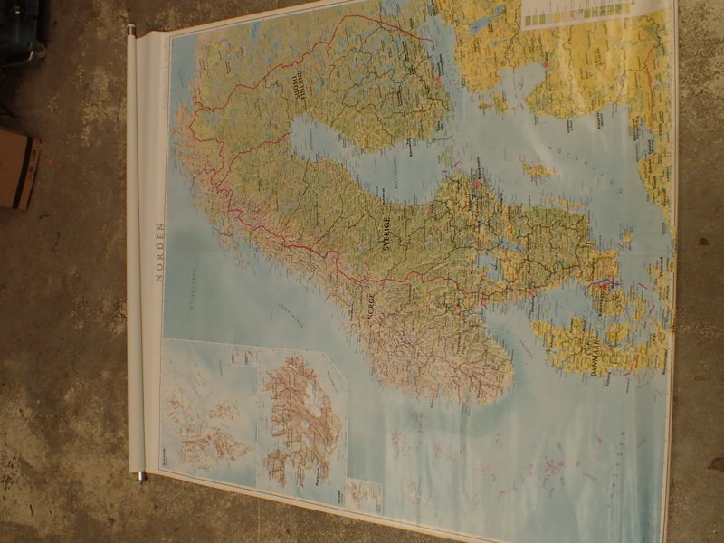 Karta över Norden    200x185cm bildyta