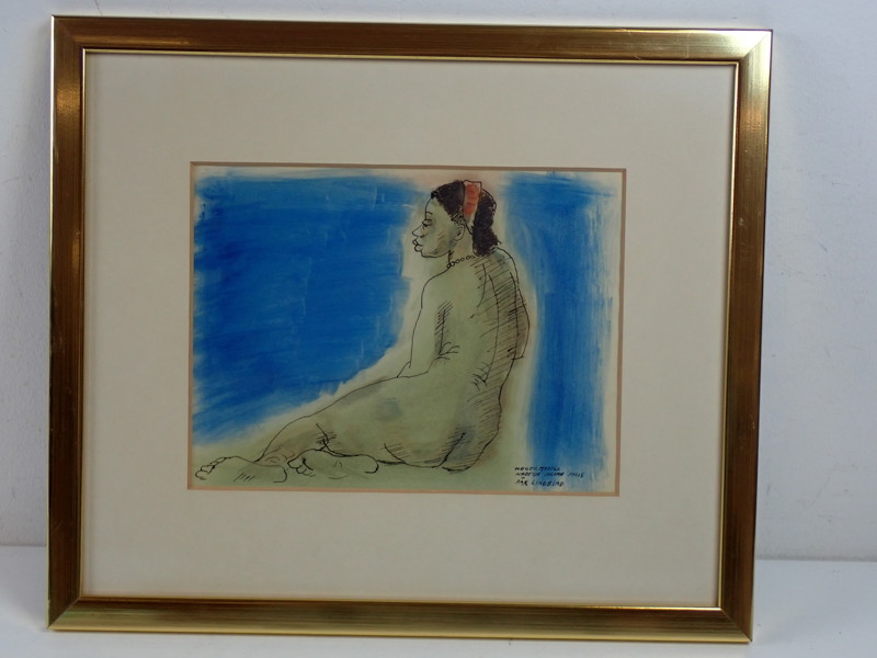 "Kvinnostudie" Pär Lindblad, blandteknik