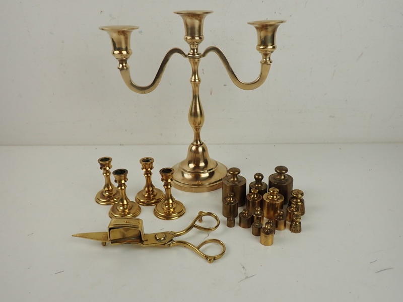 LJUSSTAKAR, VIKTER + LJUSSAX i mässing