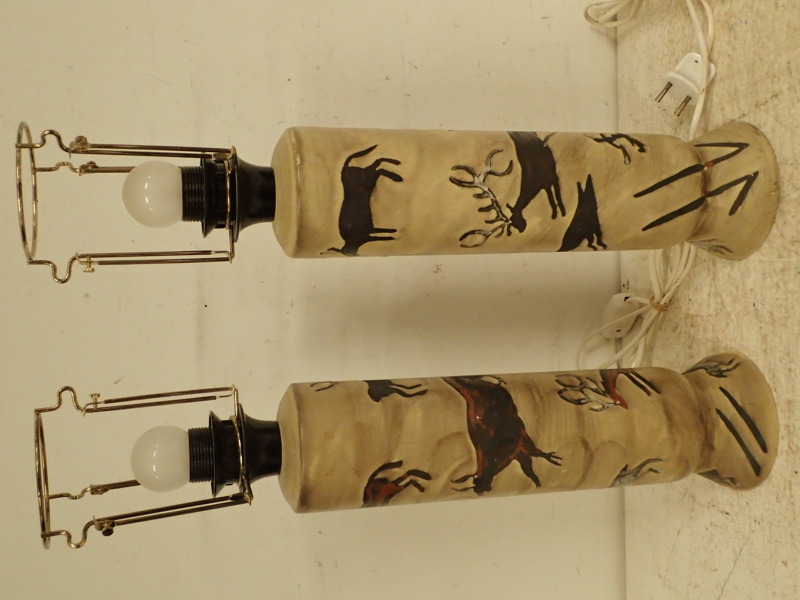 2st bordslampor i keramik   H:40cm