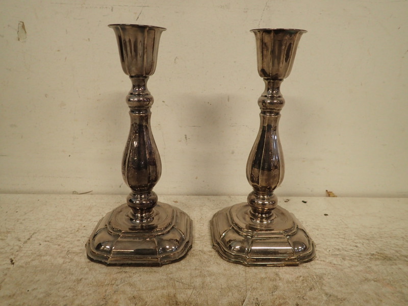 2st ljusstakar i silver   H:19cm