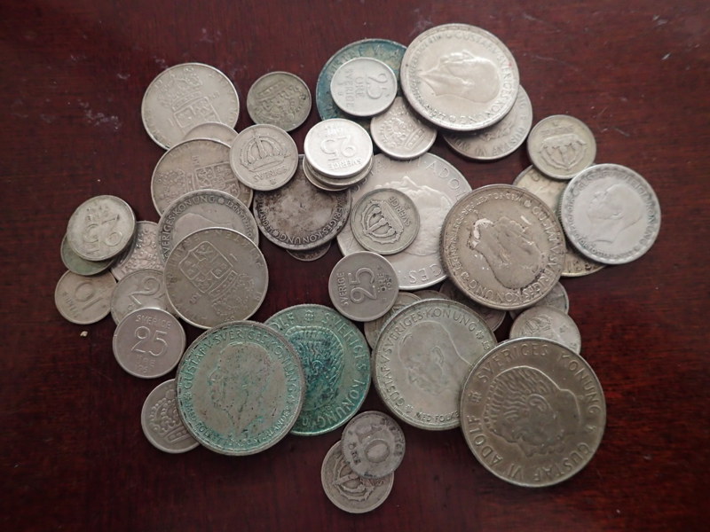 Silvermynt  minst 40%  vikt:240gr