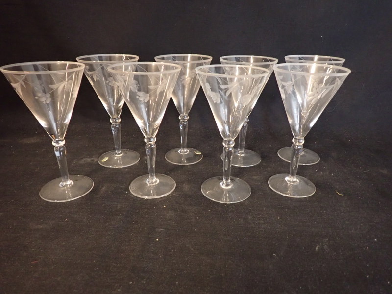 8 st FOTGLAS med dekor