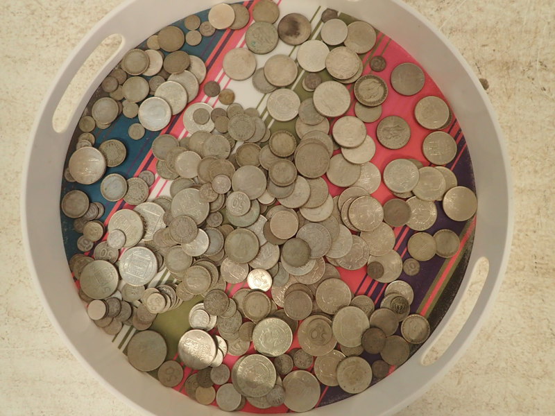 Silvermynt  minst 40%    vikt:2100gr