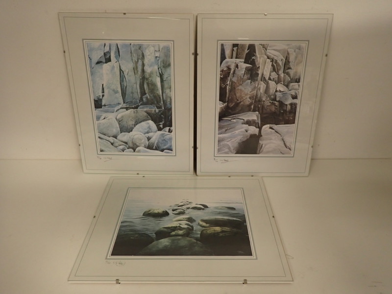 3 st Signerade tryck C,G Roberts