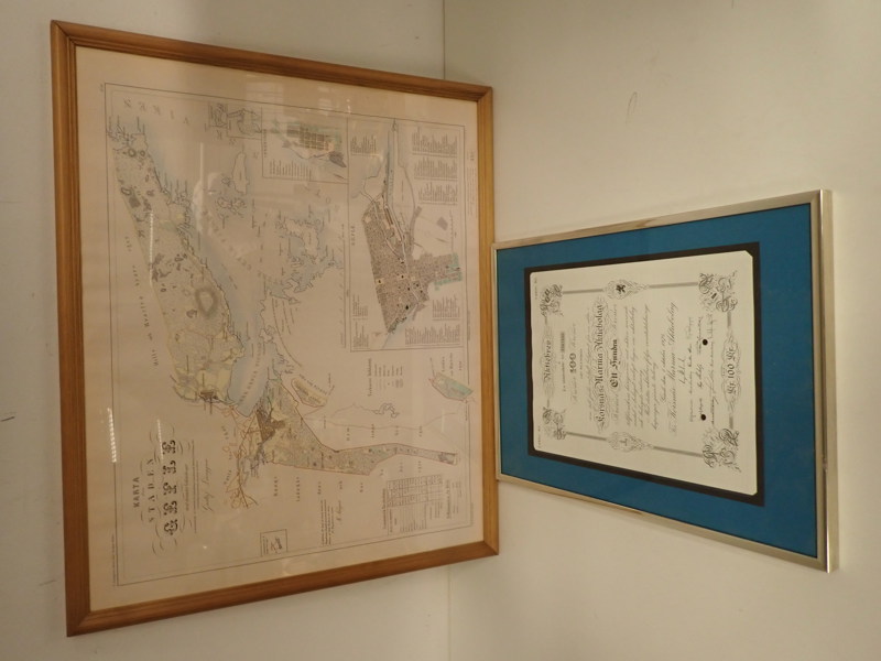 KARTA "Staden GEFLE" + AKTIEBREV Korsnäs