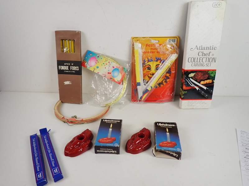 2 st "Kräftljusstakar" Gustavsberg, bestick mm