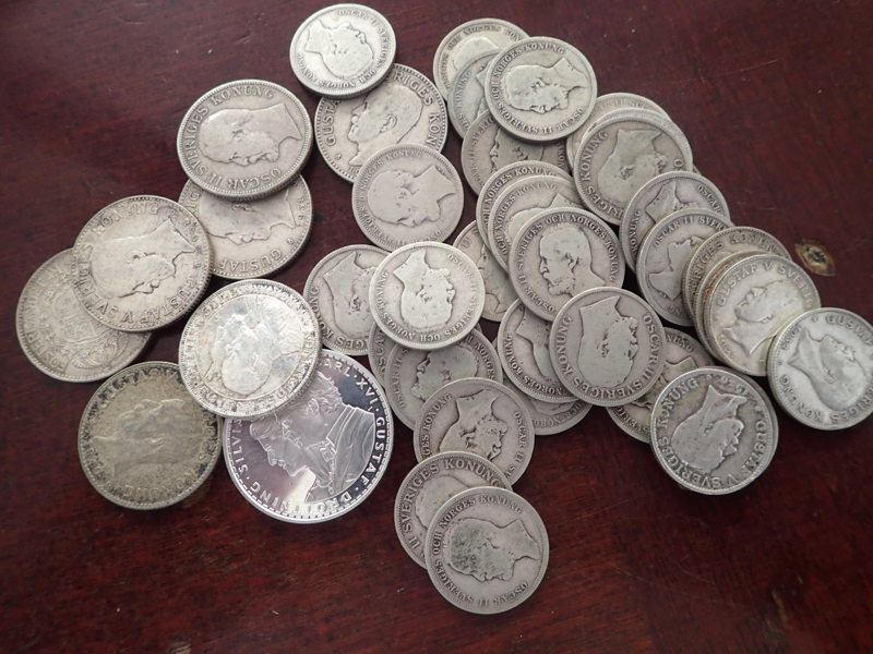 Silvermynt  80%  vikt:376gr