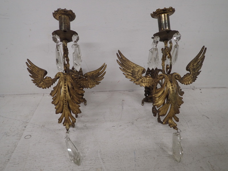 2st äldre vägglampetter   H:27cm