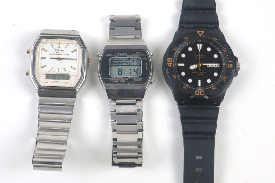 ARMBANDSUR. PULSAR, CITIZEN, CASIO