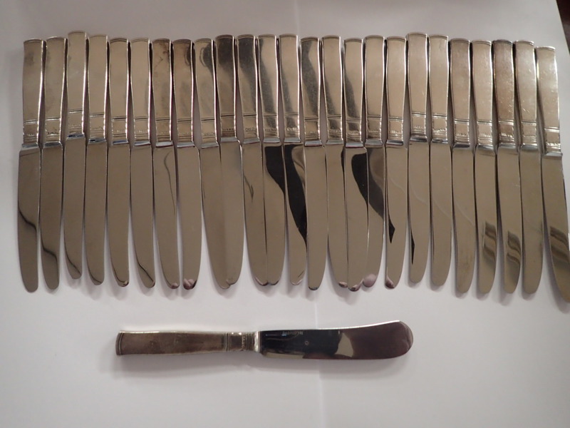 26-delar bestick  "Rosenholm" i silver L:16cm