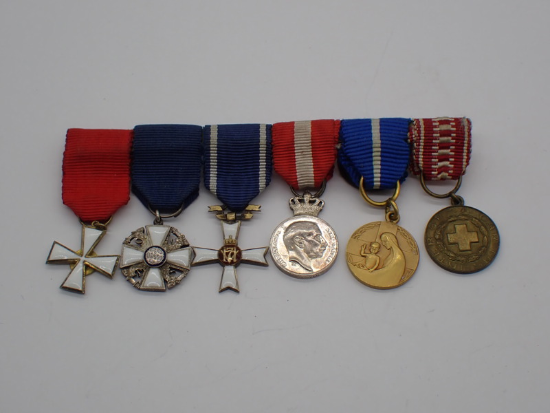 6 st MINIATYRMEDALJER Finland och Norge