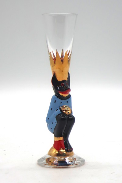 GUNNAR CYRÉN. SNAPSGLAS "DJÄVULSGLAS" GUNNAR CYRÈN 80ÅR