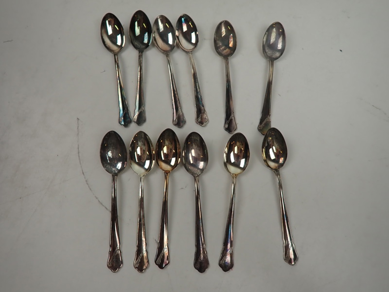 12 st KAFFESKEDAR i Silver, vikt 115 gram