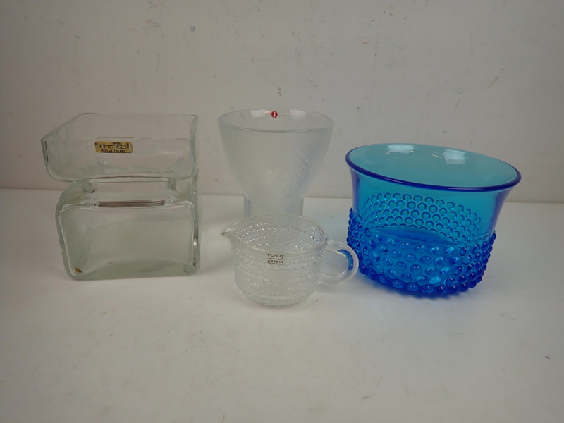 4 delar Finskt GLAS "Krokus" m m