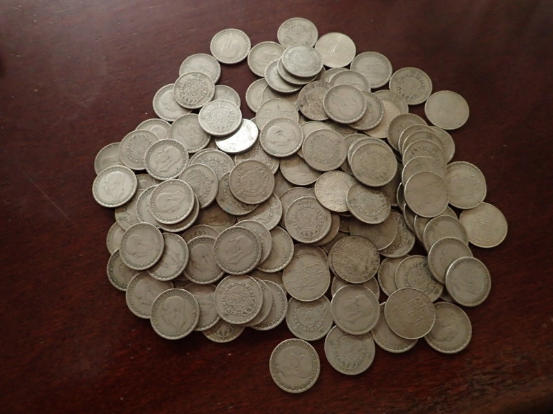 Silvermynt  40%   vikt:1042gr