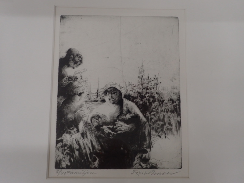 Eigil Thorell " Familjen" gravyr 3/40