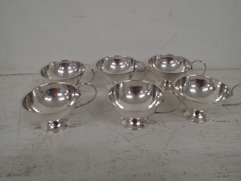 6st glöggkoppar i silver 1960-70tal