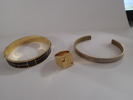 2st armringar + ring i mässing Skultuna