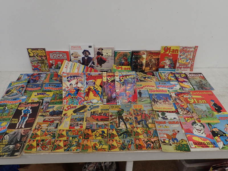 Serietidningar,böcker  1960tal o nyare